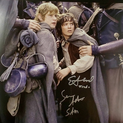 Lord Of The Rings Dual Autographed 11x14 Photo