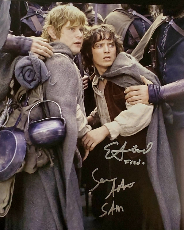 Lord Of The Rings Dual Autographed 11x14 Photo
