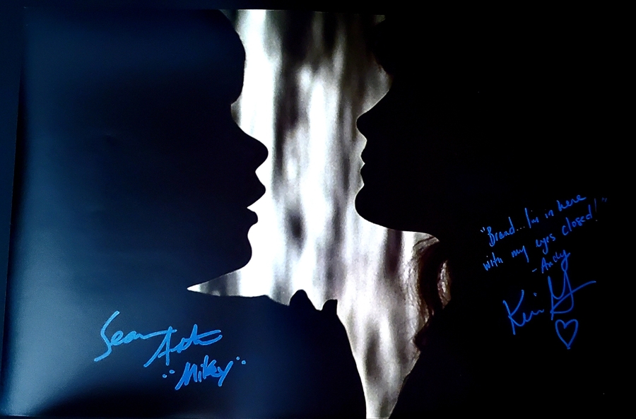 Goonies Dual Autographed Kissing Cave 12x18 Photo