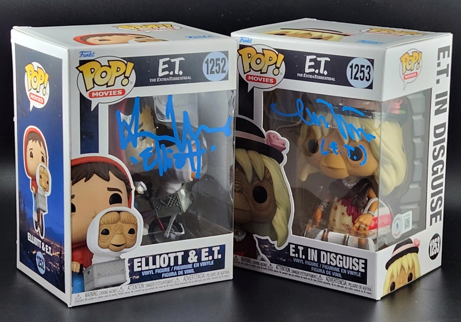 ET Autographed Funko Pop Set
