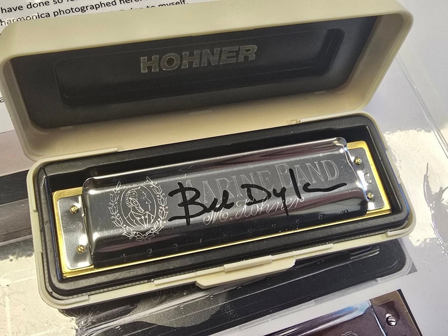 Bob Dylan signed harmonica