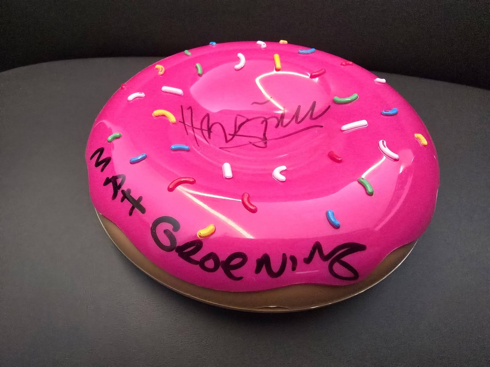 Matt Groening Signed SIMPSONS Donut w/ Hans Zimmer bonus!