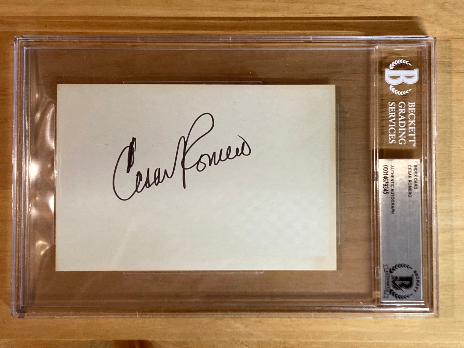 Cesar Romero signed item