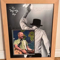 Gord Downie signed framed display