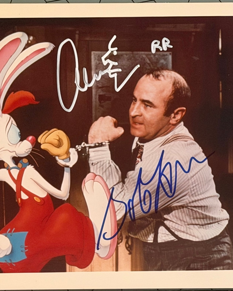 Bob Hoskins & Charles Fleischer signed item