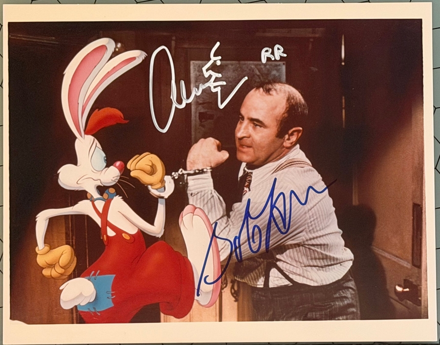 Bob Hoskins & Charles Fleischer signed item