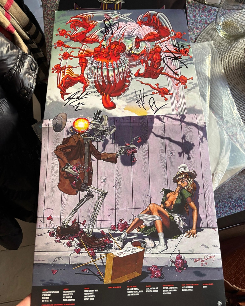 Axl Rose & Slash & Steven Adler signed item