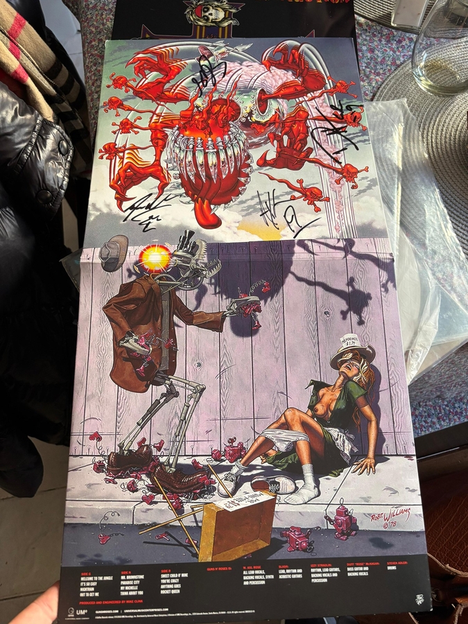 Axl Rose & Slash & Steven Adler signed item