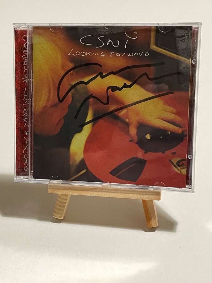 Crosby, Stills, Nash and Young - Looking Forward CD. Signed by Graham Nash