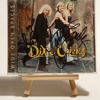 Dixie Chicks - Wide Open Spaces CD. Signed by Emily Strayer, Natalie Maines and Martie Maguire and again by Emilie Strayer on rear cover