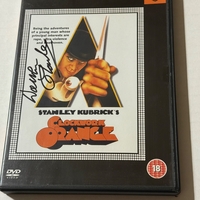 Clockwork Orange DVD. Signed by Warren Clarke