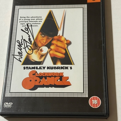 Clockwork Orange DVD. Signed by Warren Clarke
