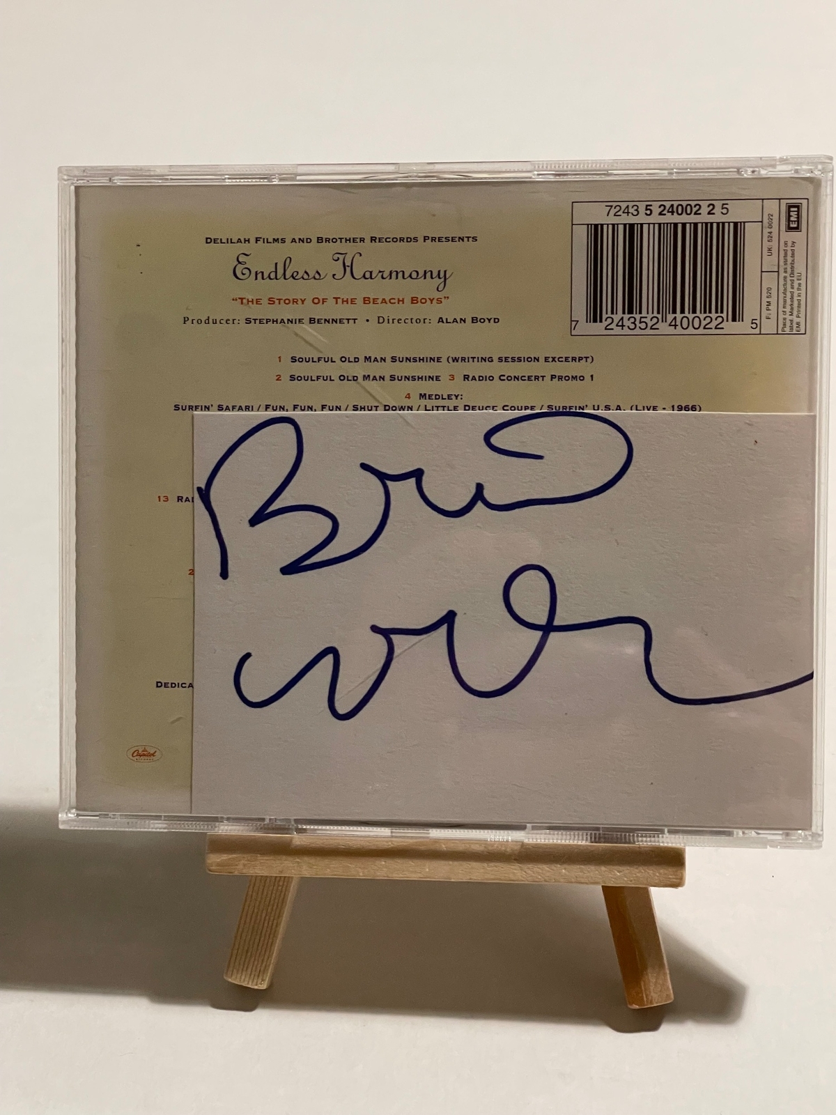 The Beach Boys - Endless Harmony CD. With signed art card by Brian Wilson