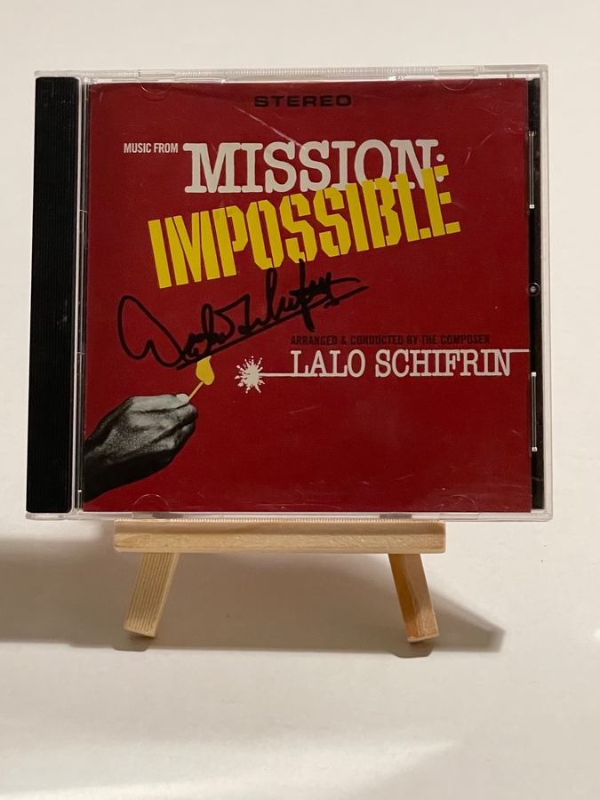 Music from Mission Impossible CD. Signed by Lalo Schifrin