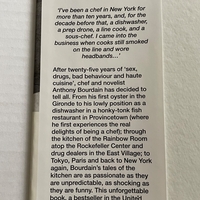 Anthony Bourdain - Kitchen Confidential hardback book. Signed by Anthony Bourdain
