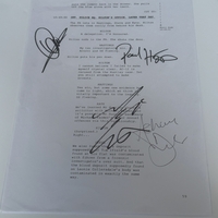 Line of Duty Script page signed by Paul Higgins, Adrian Dunbar, Vicky McClure and Martin Compston