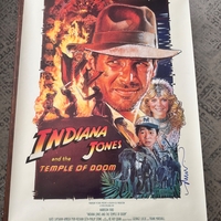 Indiana Jones and the Temple of Doom - Drew Struzan signed one sheet 27"x40"