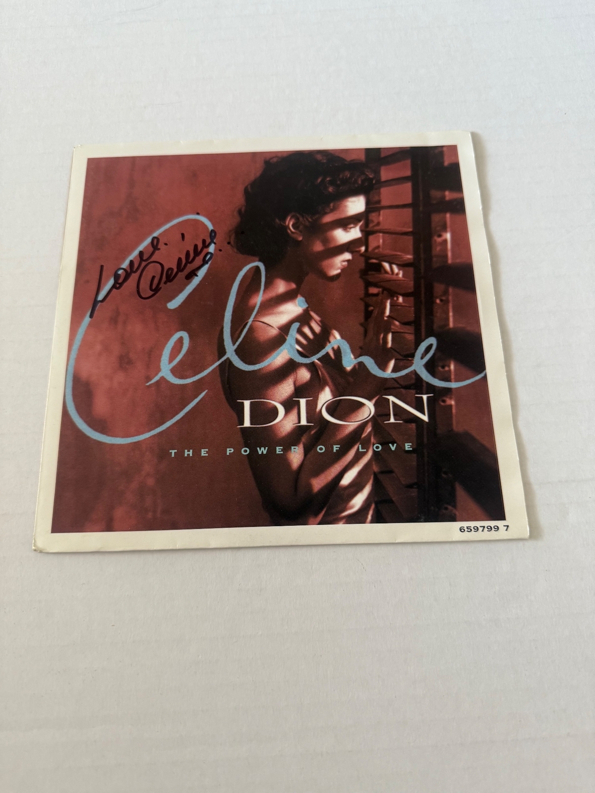 Celine Dion - The Power of Love 7”. Signed by Celine Dion.