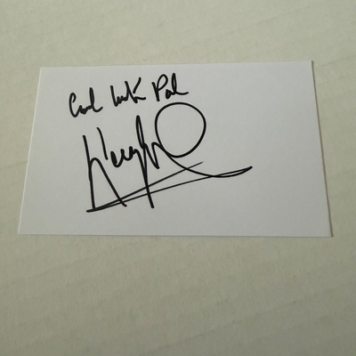 Kenny Lynch signed card