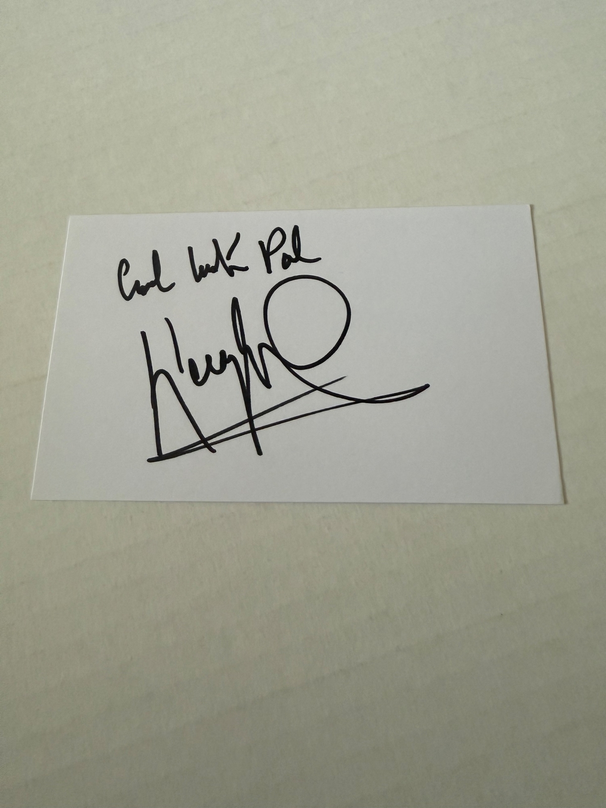 Kenny Lynch signed card