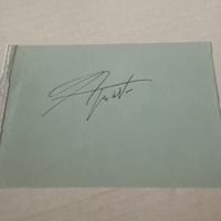 Charles Aznavour signed piece of paper