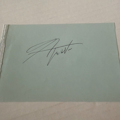 Charles Aznavour signed piece of paper