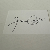 Jane Campion signed piece of paper