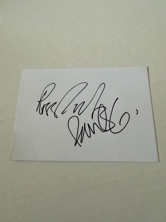 Ross Godfrey signed piece of paper