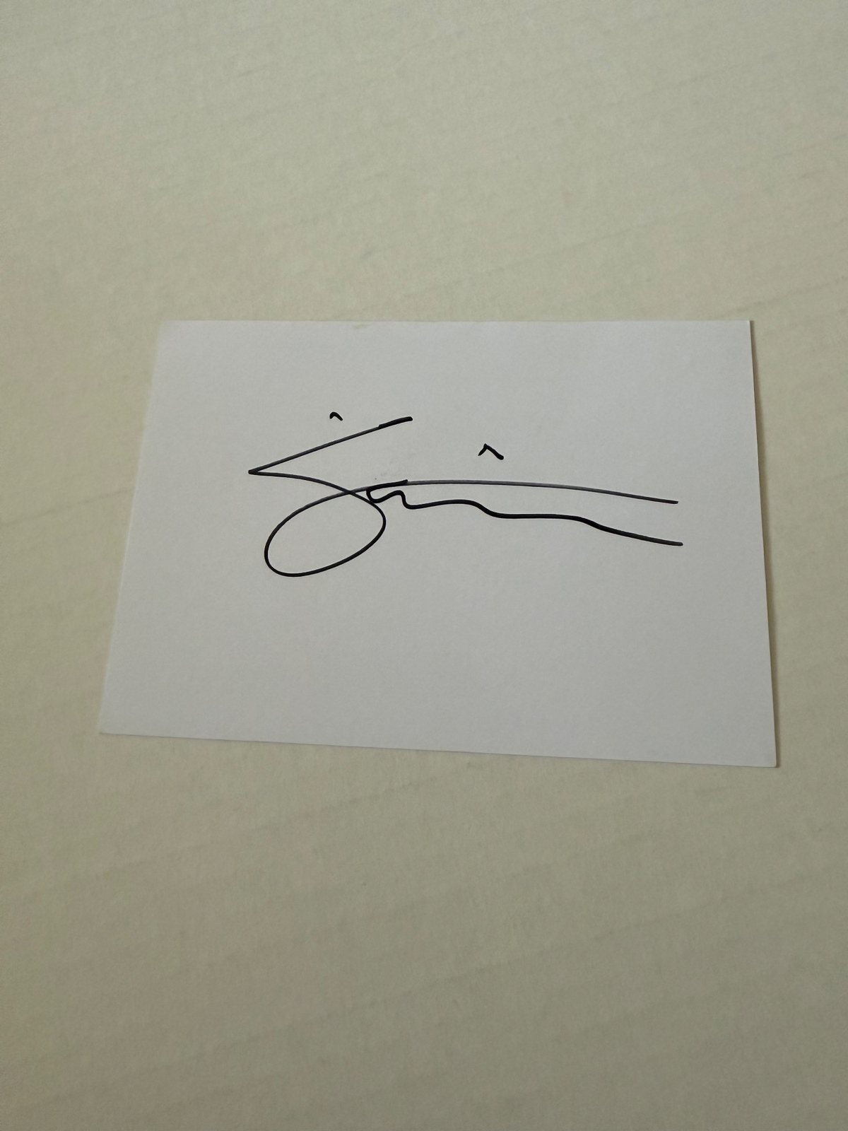 Enriquez Iglesias signed piece of paper