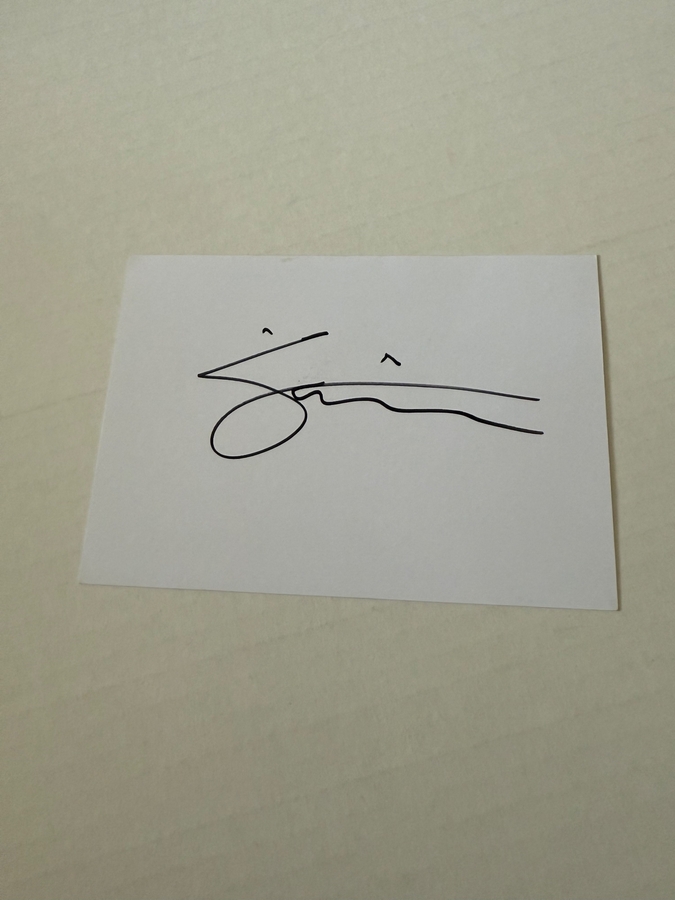 Enriquez Iglesias signed piece of paper