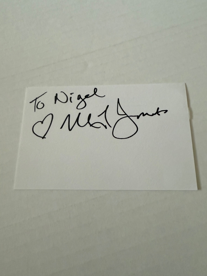 Neil Innes signed piece of paper