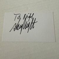 Gary Wright signed piece of paper