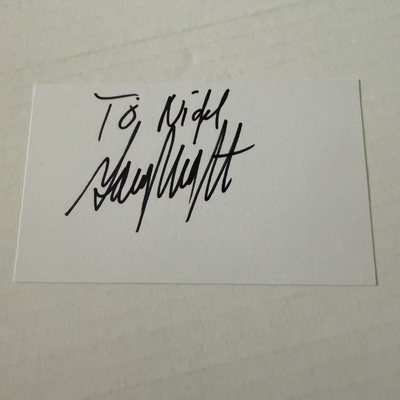 Gary Wright signed piece of paper