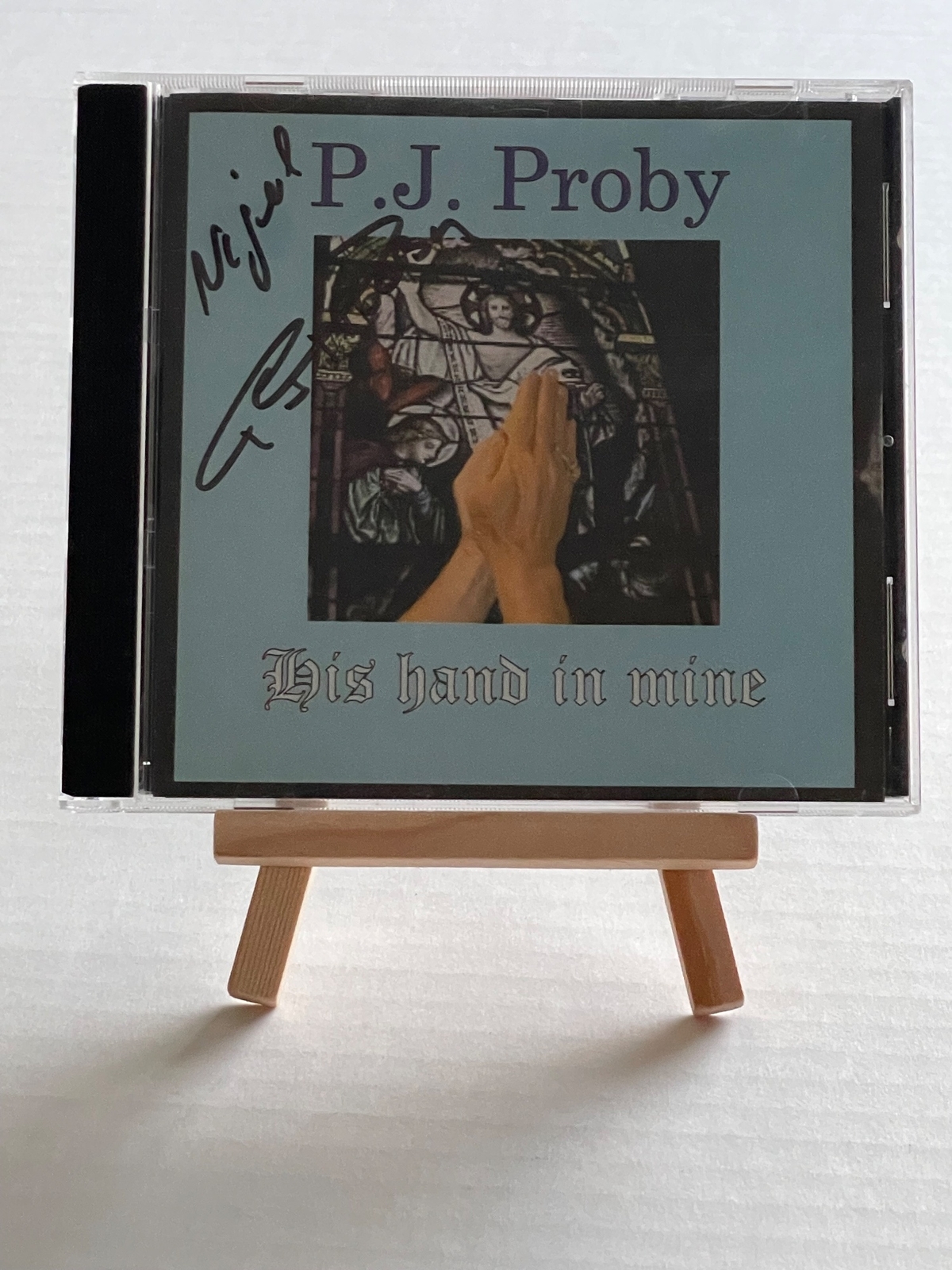 P J Proby - His Hand In Mine CD. Personalised to Nigel and signed by P J Proby