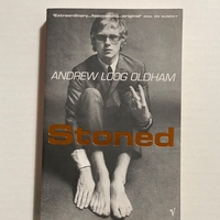 Andrew Loog Oldham - Stoned book with white card signed by Andrew Loog Oldham