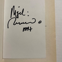 Andrew Loog Oldham - Stoned book with white card signed by Andrew Loog Oldham