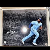 Leo De Vries & Vladimir Guerrero Jr. & Joe Montana signed item