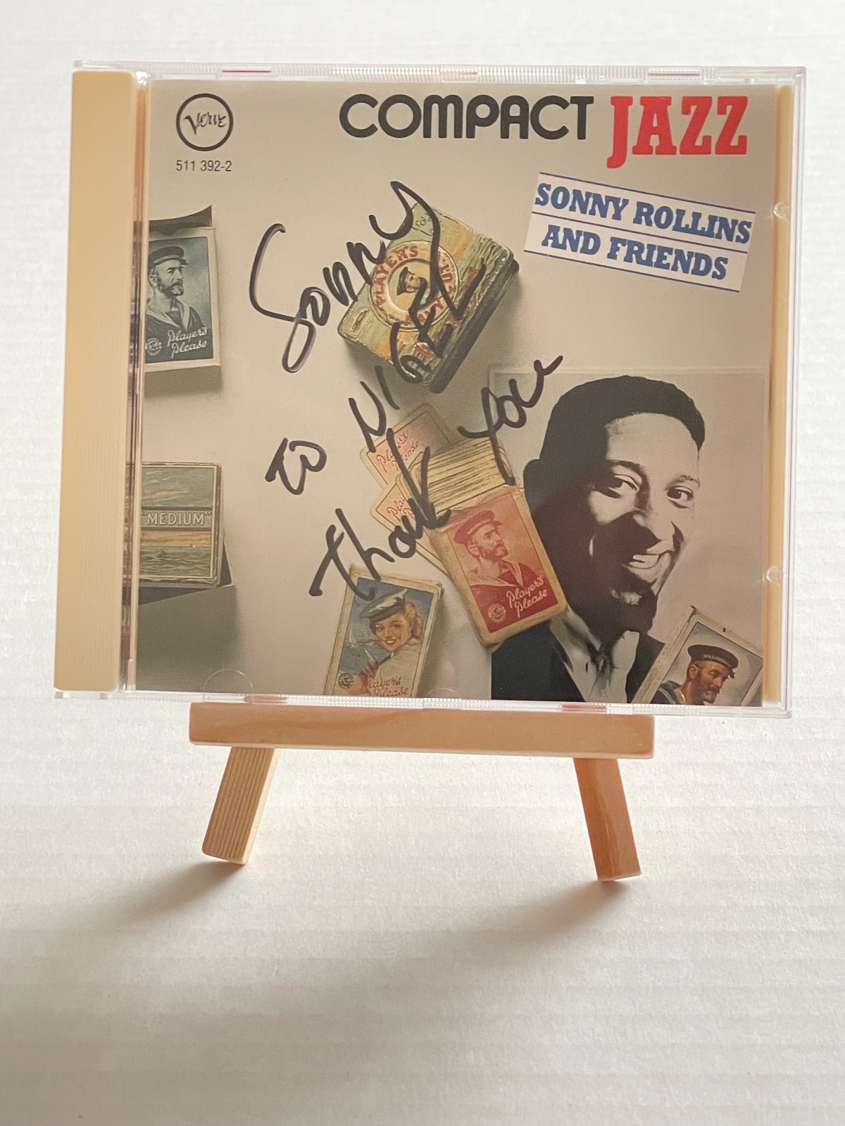 Sonny Rollins and Friends - Compact Jazz CD. Personalised to Nigel by Sonny Rollins and signed by Bob Cranshaw (Bass player)