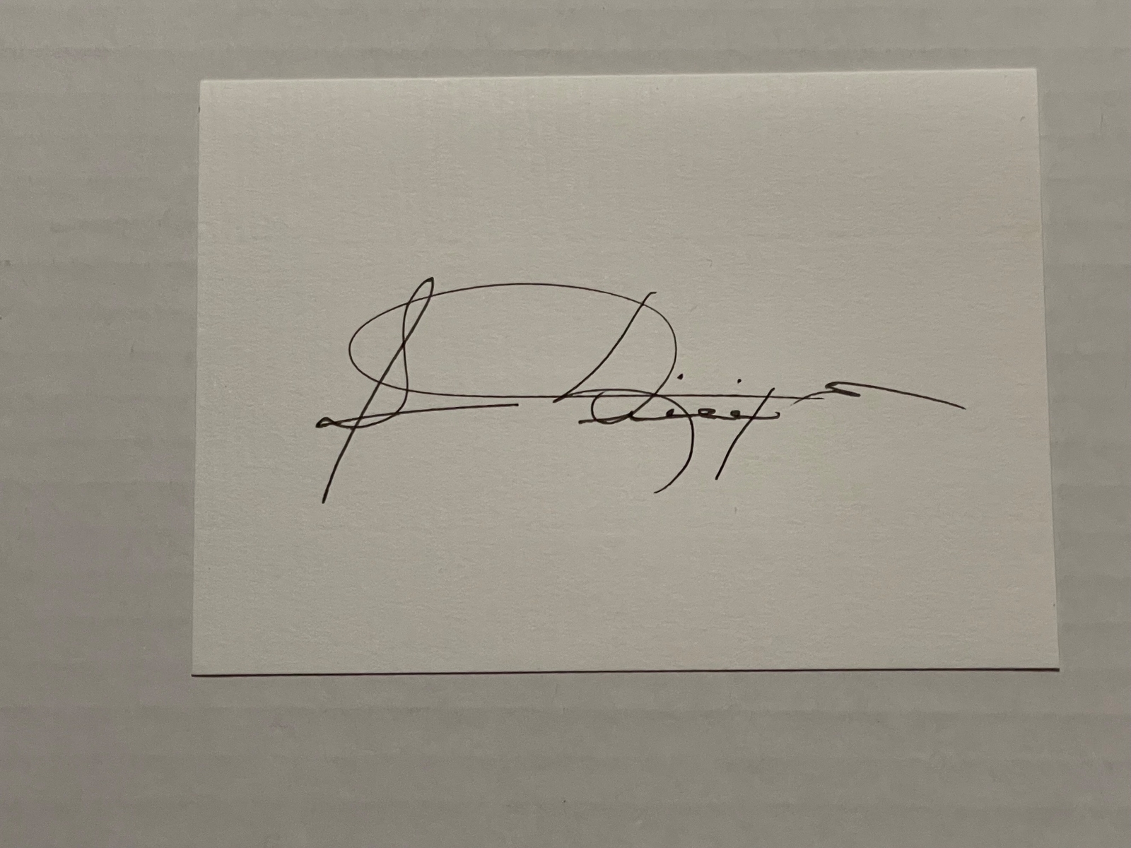 Card signed by Sam Phillips founder of Sun Records