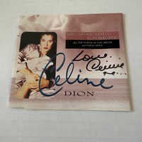 Celine Dion- Because You Loved Me. Signed CD