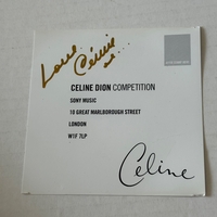 Celine Dion - signed competition slip
