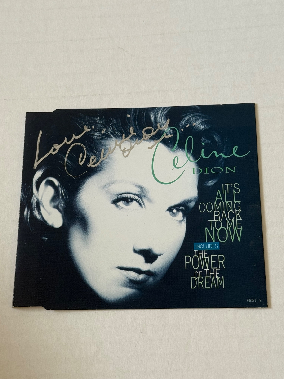 Celine Dion - It’s All coming back to me now CD. Signed CD and signed booklet