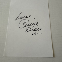 Celine Dion - signed Card