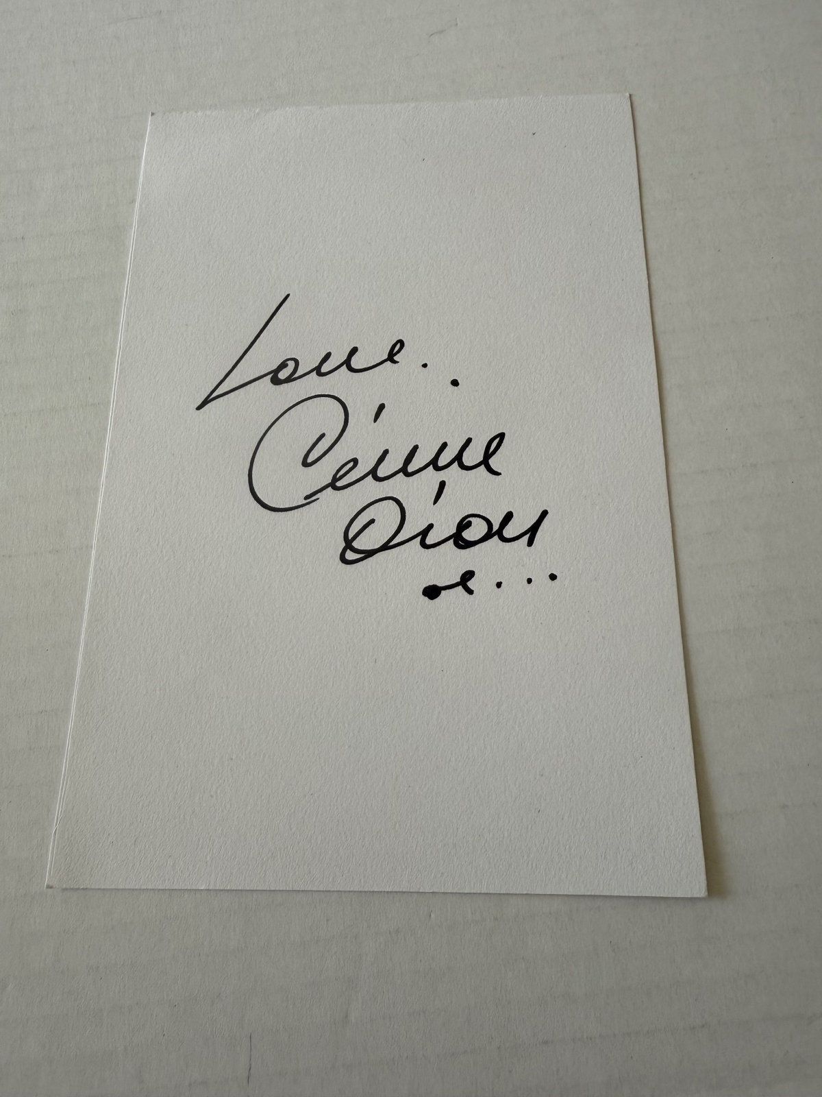 Celine Dion - signed Card