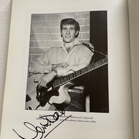 A Record of Pop book signed by Jack Parnell (dedicated to Nigel), Lita Roza, Don Lusher (dedicated to Nigel), Max Bygraves, Frankie Vaughan, Anthony Newley, The Everley Brothers, Alan Freeman?, Jim Da