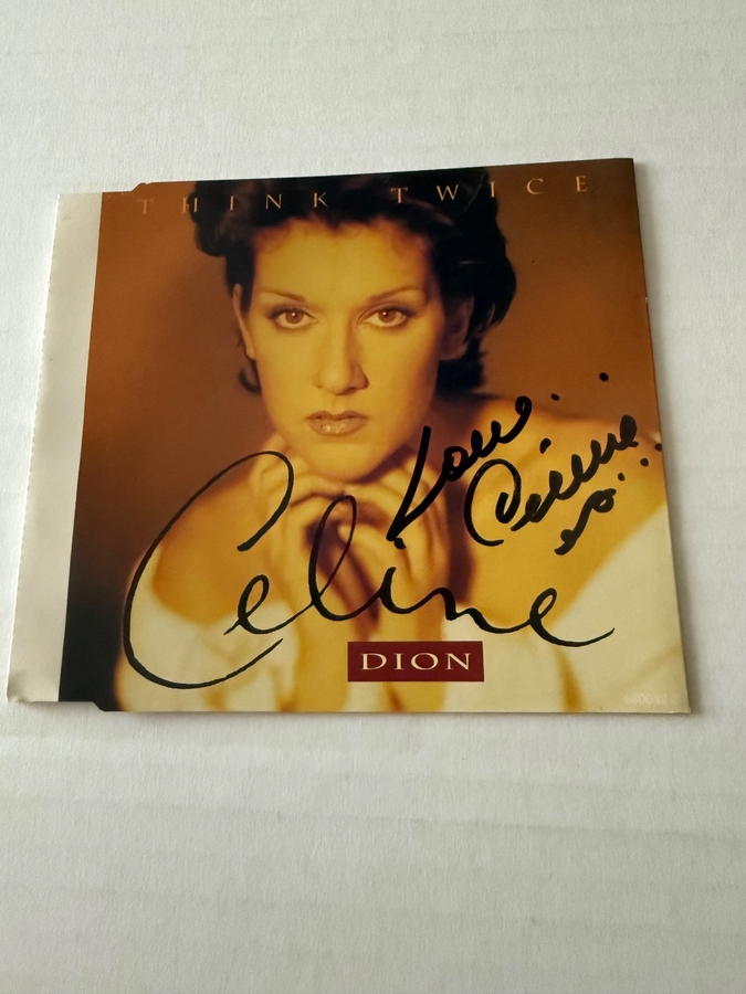 Celine Dion - Think Twice CD. Signed by Celine Dion