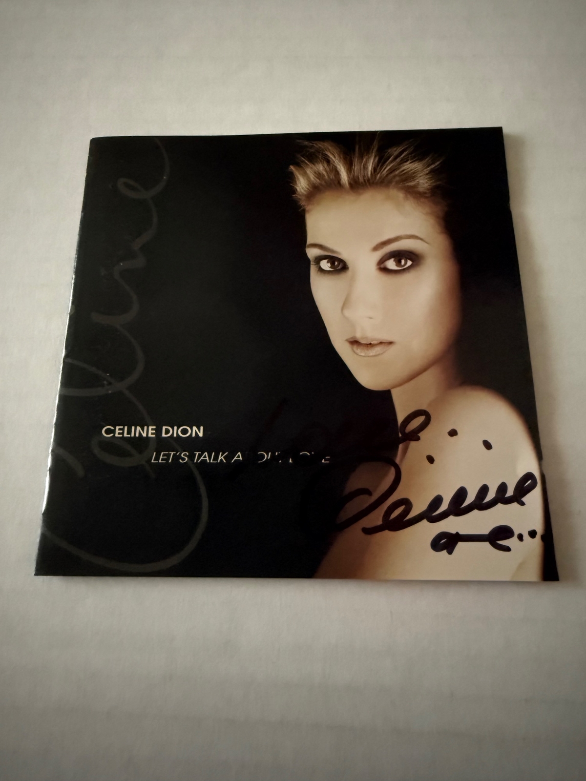 Celine Dion - Let’s Talk About Love CD. CD booklet signed by Celine Dion