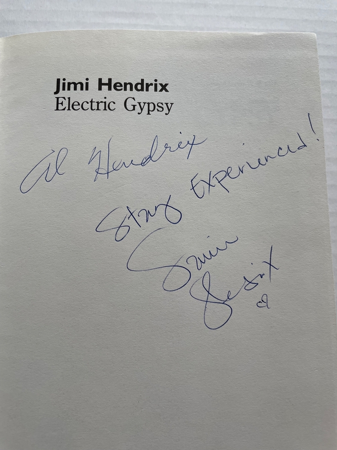 Jimi Hendrix - Electric Gypsy - signed by Al Hendrix (Father) and Janie Hendrix (step sister)
