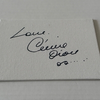 Celine Dion signed canvas