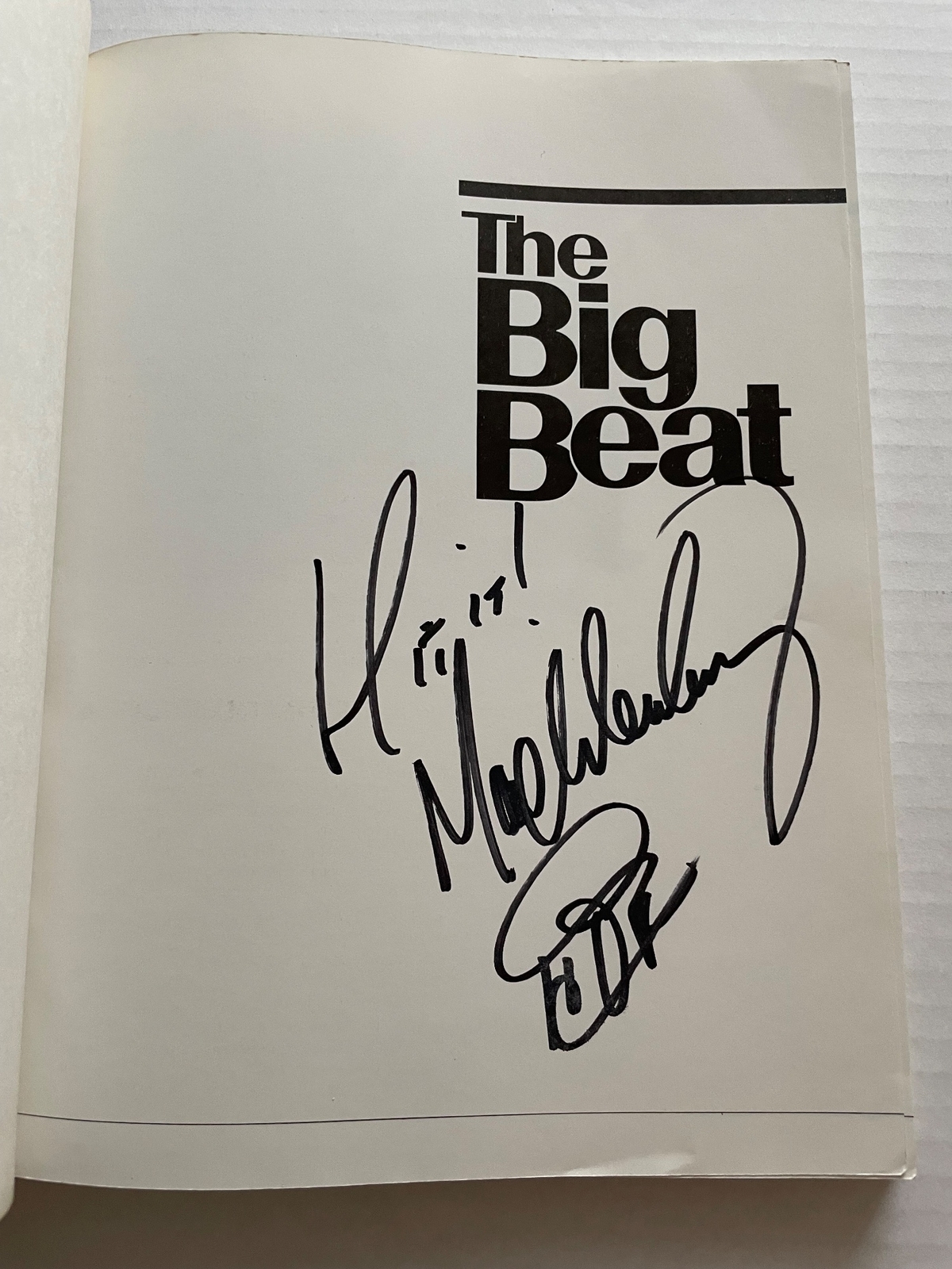 The Big Beat Book signed by E-Street drummer Max Weinberg